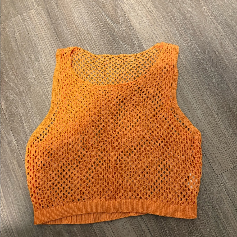 Mesh Cropped Tank Top